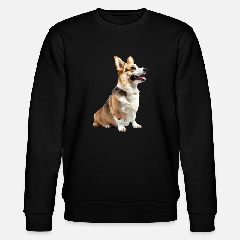 Terrier Welsh Dad - Stanley/Stella CHANGER Unisex Organic Sweatshirt - black