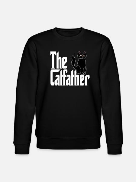 Kat Far Catfather Skør Cat Far Kitty Daddy - Stanley/Stella økologisk unisex-sweatshirt CHANGER  - sort