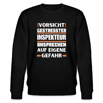 Ne parlez pas à un inspecteur stressé ! - Sweat bio CHANGER Stanley/Stella Unisexe - noir - Devant - Nik (191cm) & Marisol (170cm)