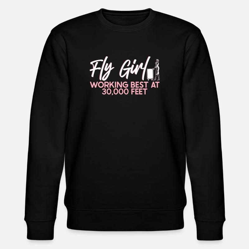 Stewardess Flight Attendant Aviation - Stanley/Stella CHANGER Unisex Organic Sweatshirt - black