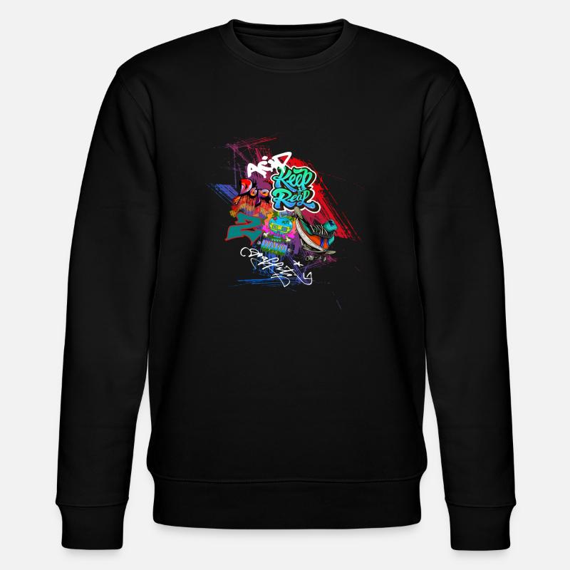 Graffiti Design - Stanley/Stella CHANGER Unisex Organic Sweatshirt - black