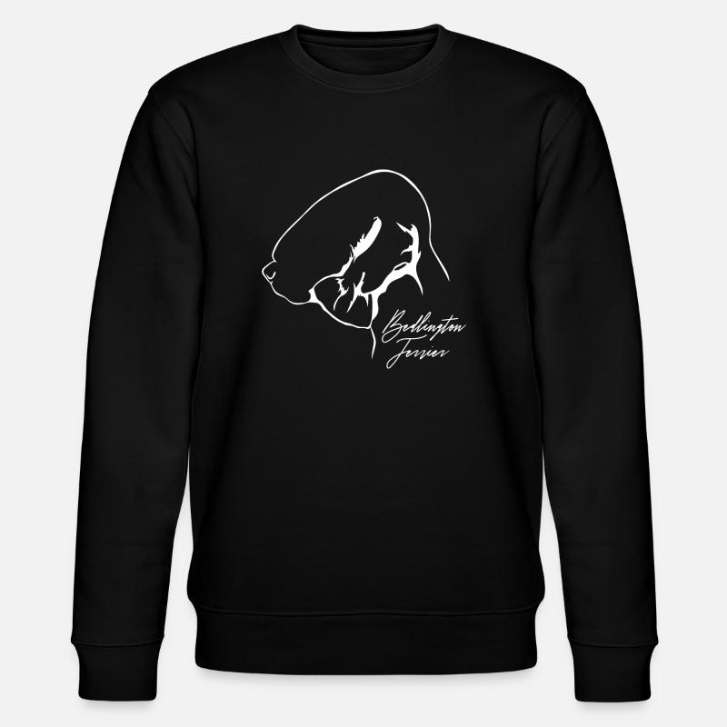 BEDLINGTON TERRIER Profil Chiens Wilsigns - Sweat bio CHANGER Stanley/Stella Unisexe - noir