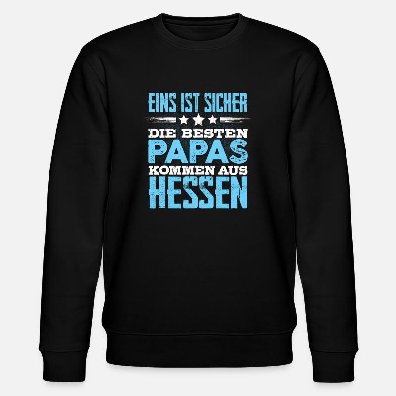 HESSEN - papa - Stanley/Stella Unisex Bio-Sweatshirt CHANGER  - Schwarz