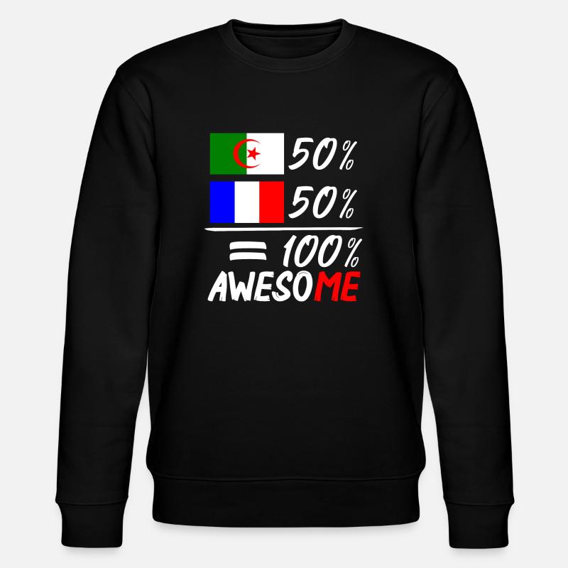 Moitié Français / moitié Algérien - Sweat bio CHANGER Stanley/Stella Unisexe - noir