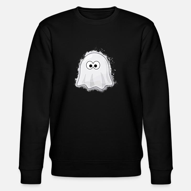 Geist Halloween hell glühend - Stanley/Stella Unisex Bio-Sweatshirt CHANGER  - Schwarz