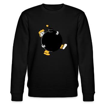 bomb explosion explode tnt dynamite dangerous - Stanley/Stella CHANGER Unisex Organic Sweatshirt - black - Front - Nik (191cm) & Marisol (170cm)