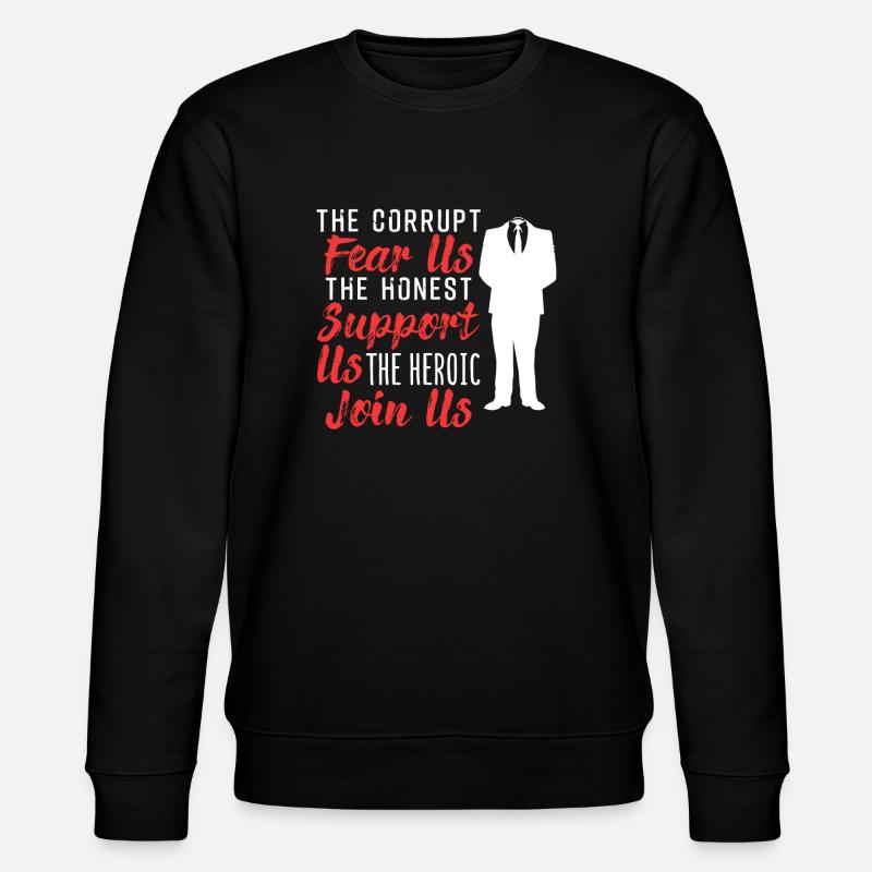 Anonymous - Stanley/Stella Unisex Bio-Sweatshirt CHANGER  - Schwarz