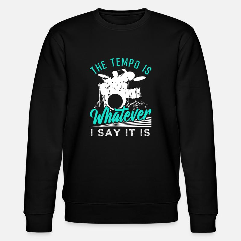 Schlagzeug - Stanley/Stella Unisex Bio-Sweatshirt CHANGER  - Schwarz