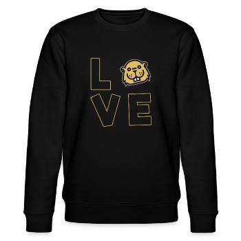 Beaver - Stanley/Stella CHANGER Unisex Organic Sweatshirt - black - Front - Nik (191cm) & Marisol (170cm)