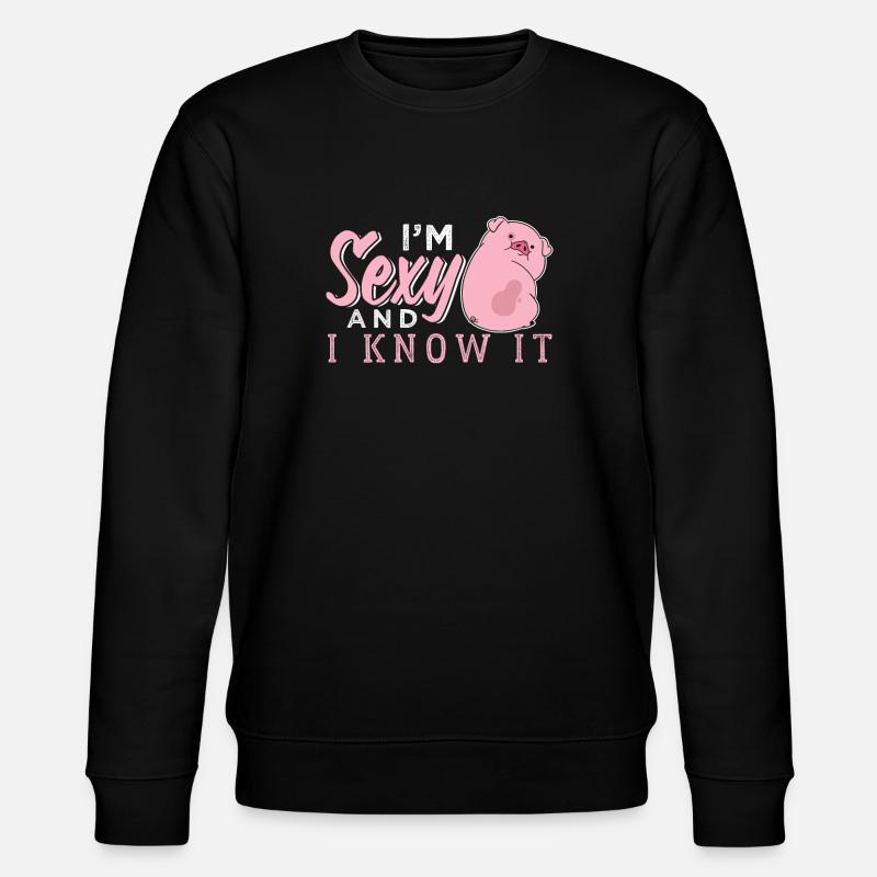 Schwein - Stanley/Stella Unisex Bio-Sweatshirt CHANGER  - Schwarz