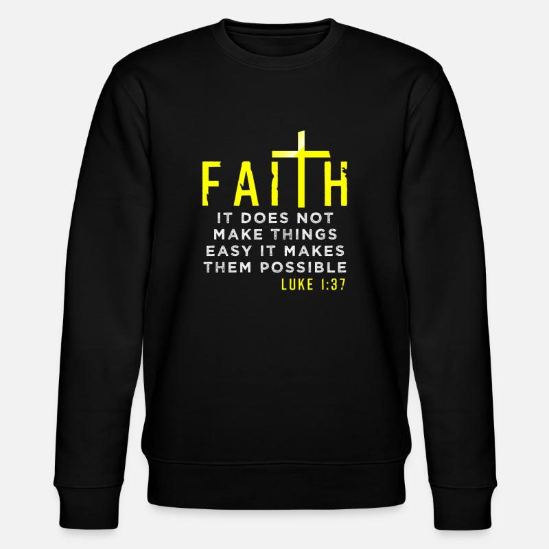Jesus - Stanley/Stella Unisex Bio-Sweatshirt CHANGER  - Schwarz