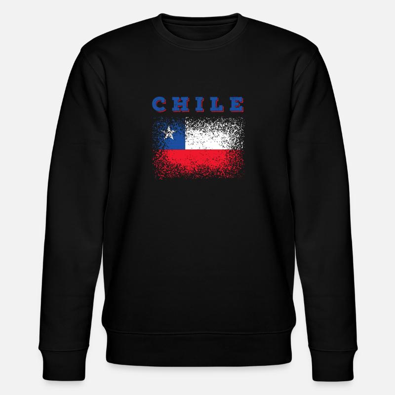 Chile Flagge - Stanley/Stella Unisex Bio-Sweatshirt CHANGER  - Schwarz