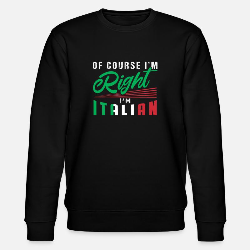 Italien - Stanley/Stella Unisex Bio-Sweatshirt CHANGER  - Schwarz