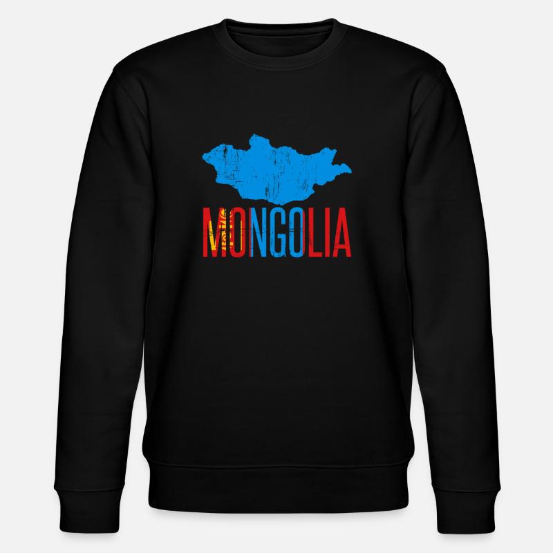 Mongolei - Stanley/Stella Unisex Bio-Sweatshirt CHANGER  - Schwarz