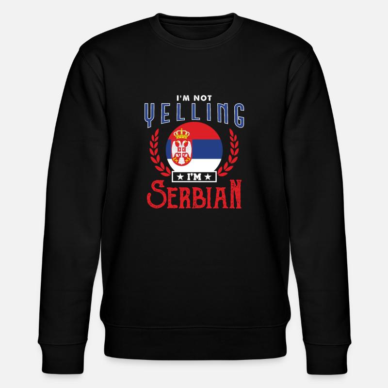 Serbien - Stanley/Stella Unisex Bio-Sweatshirt CHANGER  - Schwarz