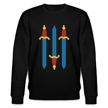 Triss chbada - Stanley/Stella Unisex Bio-Sweatshirt CHANGER  - Schwarz - Vorne - Nik (191cm) & Marisol (170cm)