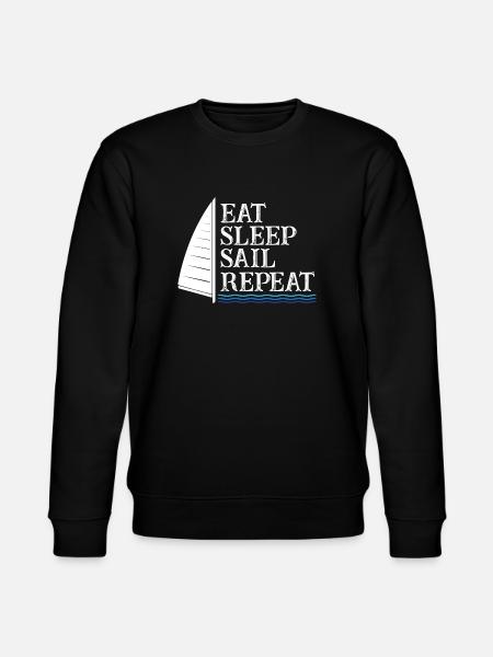 Eat Sleep Sail Repeat - Stanley/Stella Unisex Bio-Sweatshirt CHANGER  - Schwarz