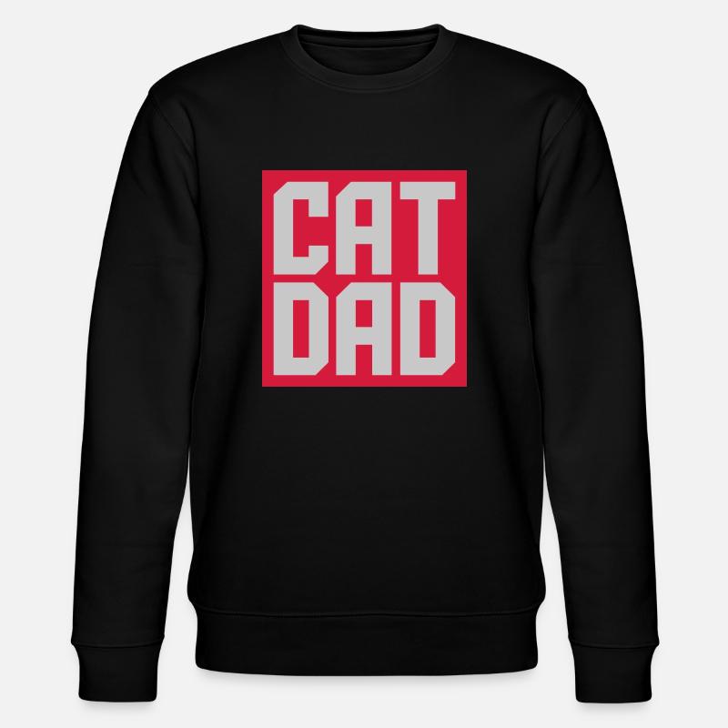 Schild Cat Dad Design - Stanley/Stella Unisex Bio-Sweatshirt CHANGER - Schwarz