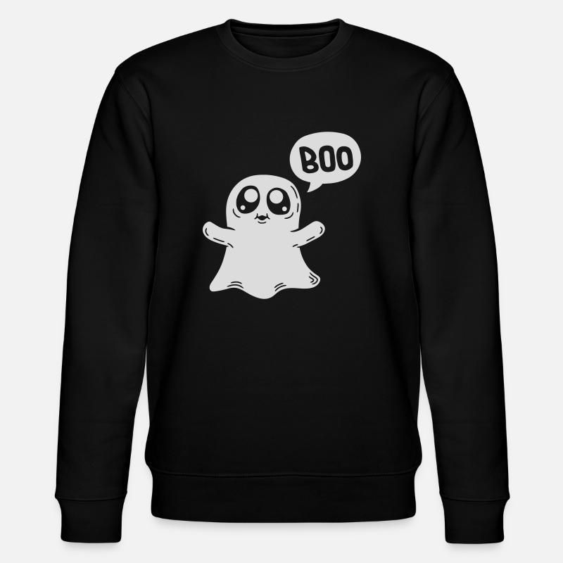 Scaring Boo Ghost - Stanley/Stella CHANGER Unisex Organic Sweatshirt - black