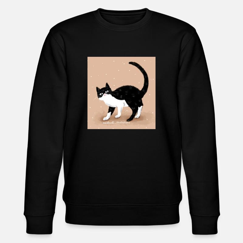 Katze - Stanley/Stella Unisex Bio-Sweatshirt CHANGER  - Schwarz