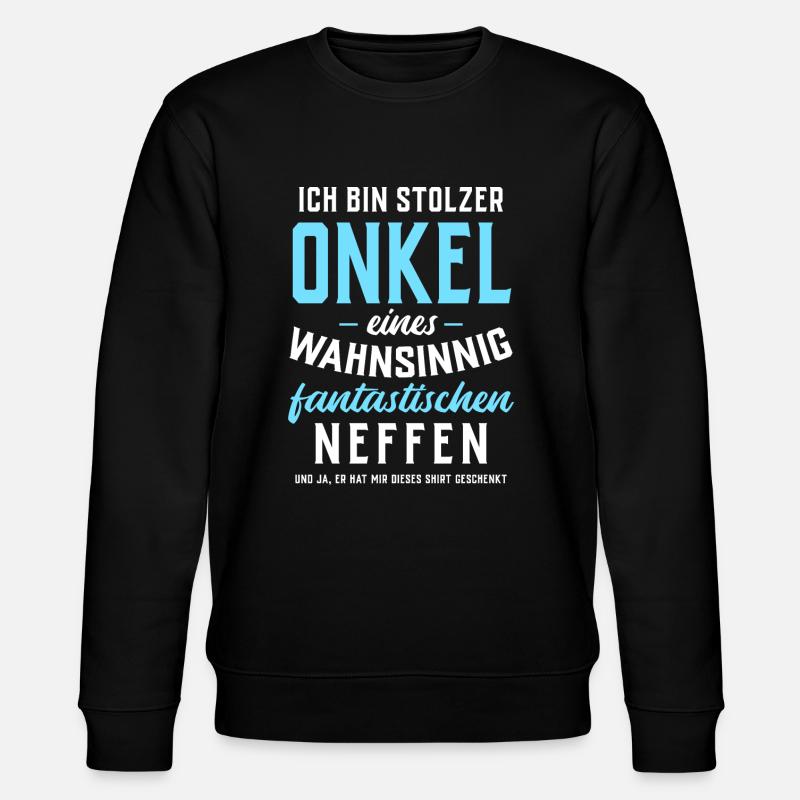 Stolzer Onkel eines fantastischen Neffen - Stanley/Stella Unisex Bio-Sweatshirt CHANGER - Schwarz