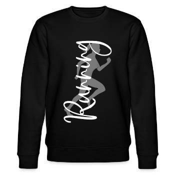 Running Sport Frau Läuferin Rennen Laufen Joggen - Stanley/Stella Unisex Bio-Sweatshirt CHANGER  - Schwarz - Vorne - Nik (191cm) & Marisol (170cm)