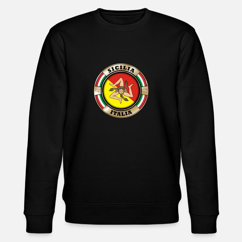 Sicily emblem - Stanley/Stella CHANGER Unisex Organic Sweatshirt - black