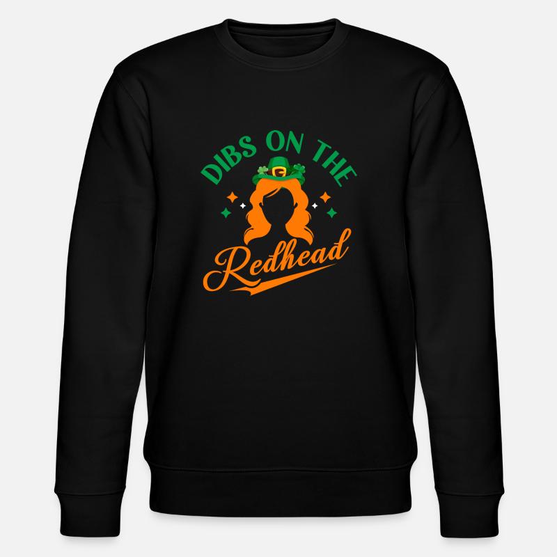 Dibs On The Redhead - Stanley/Stella CHANGER Unisex Organic Sweatshirt - black