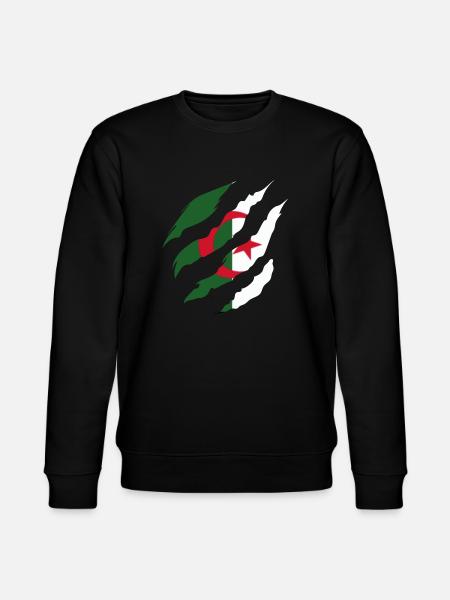 Algerische Flagge - Algerische Geschenkidee - Stanley/Stella Unisex Bio-Sweatshirt CHANGER  - Schwarz