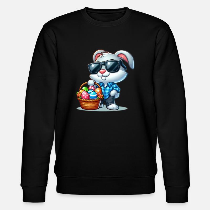 Happy Easter - Stanley/Stella Unisex Bio-Sweatshirt CHANGER  - Schwarz