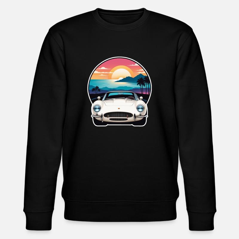 Oldtimer Sonnenuntergang - Stanley/Stella Unisex Bio-Sweatshirt CHANGER  - Schwarz