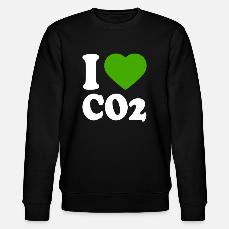 I love co2 - Stanley/Stella Unisex Bio-Sweatshirt CHANGER  - Schwarz