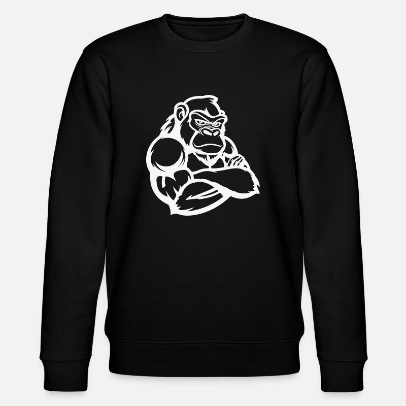 Bande dessinée Gorille - Sweat bio CHANGER Stanley/Stella Unisexe - noir