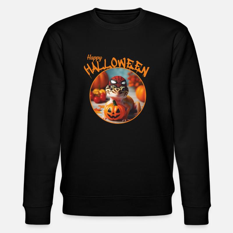 Halloween Spider Gecko - Stanley/Stella Unisex Bio-Sweatshirt CHANGER  - Schwarz