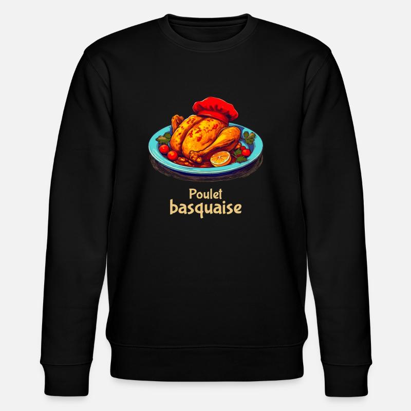 Hühnchen-Basquaise - Klartext - Stanley/Stella Unisex Bio-Sweatshirt CHANGER  - Schwarz