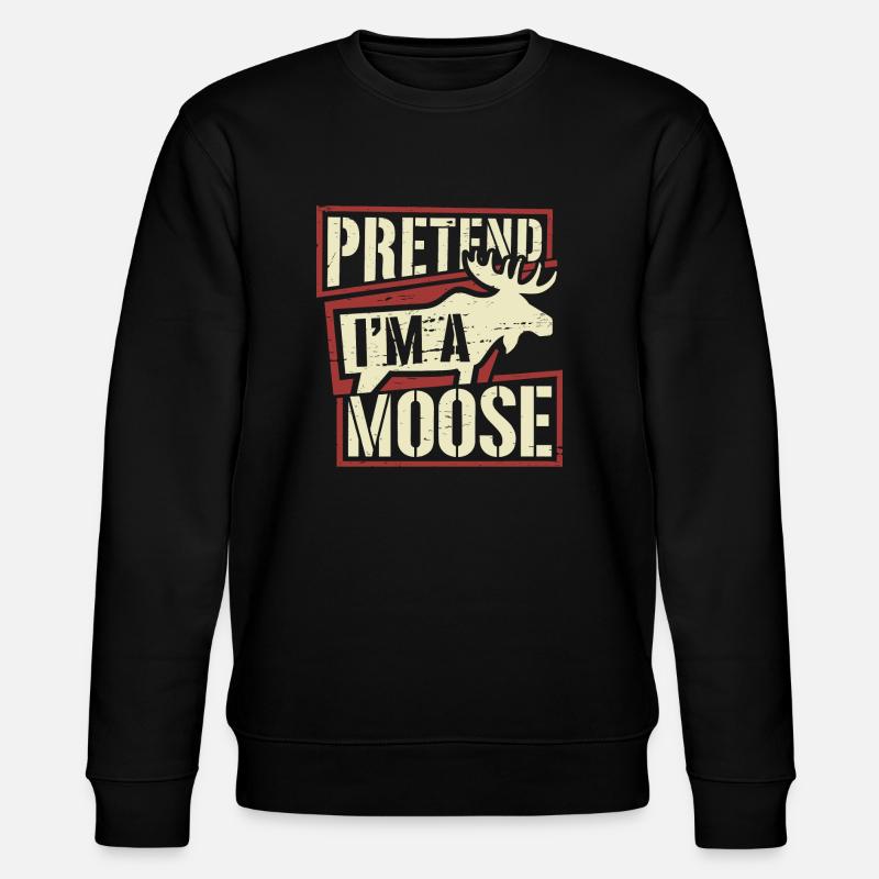 Moose love with wit - Stanley/Stella CHANGER Unisex Organic Sweatshirt - black