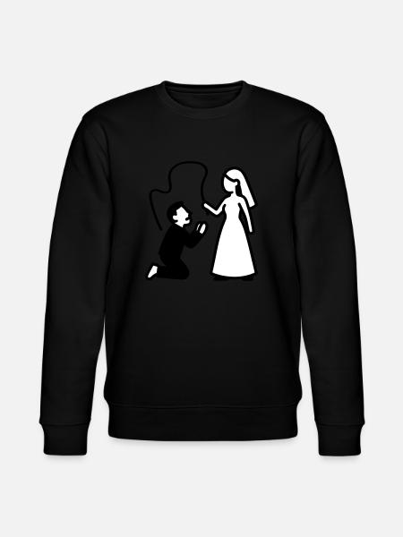 Married Couple Wedding Whip - Stanley/Stella CHANGER Unisex Organic Sweatshirt - black