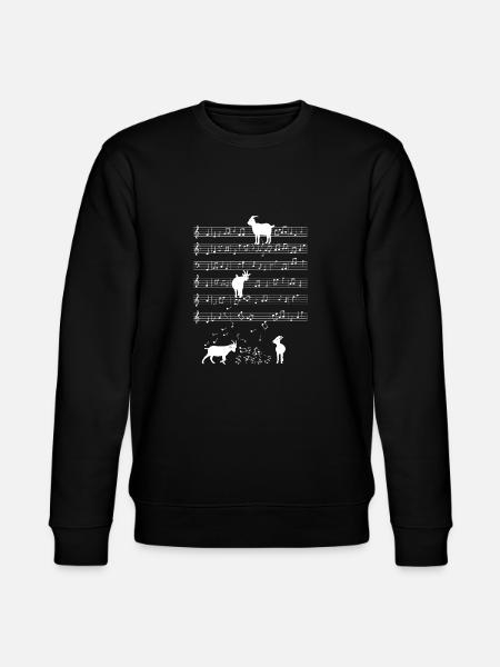 Ziege Musik Noten Geschenk - Stanley/Stella Unisex Bio-Sweatshirt CHANGER  - Schwarz