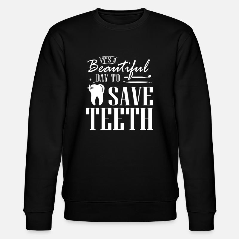Save Teeth Dentist - Stanley/Stella CHANGER Unisex Organic Sweatshirt - black