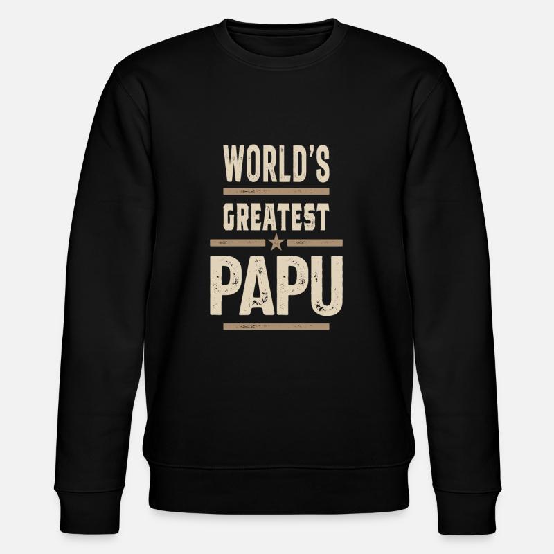 Greatest Papu - Stanley/Stella CHANGER Unisex Organic Sweatshirt - black
