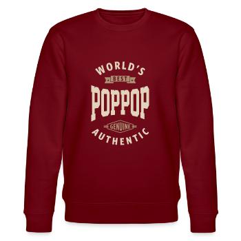 Meilleure pop pop - Sweat bio CHANGER Stanley/Stella Unisexe - bordeaux - Devant - Nik (191cm) & Marisol (170cm)