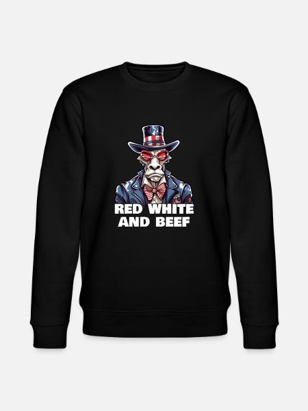 Red White And Moo - Stanley/Stella CHANGER Unisex Organic Sweatshirt - black