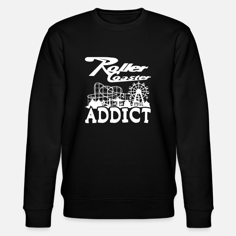 Roller Coaster Addict - Stanley/Stella CHANGER Unisex Organic Sweatshirt - black