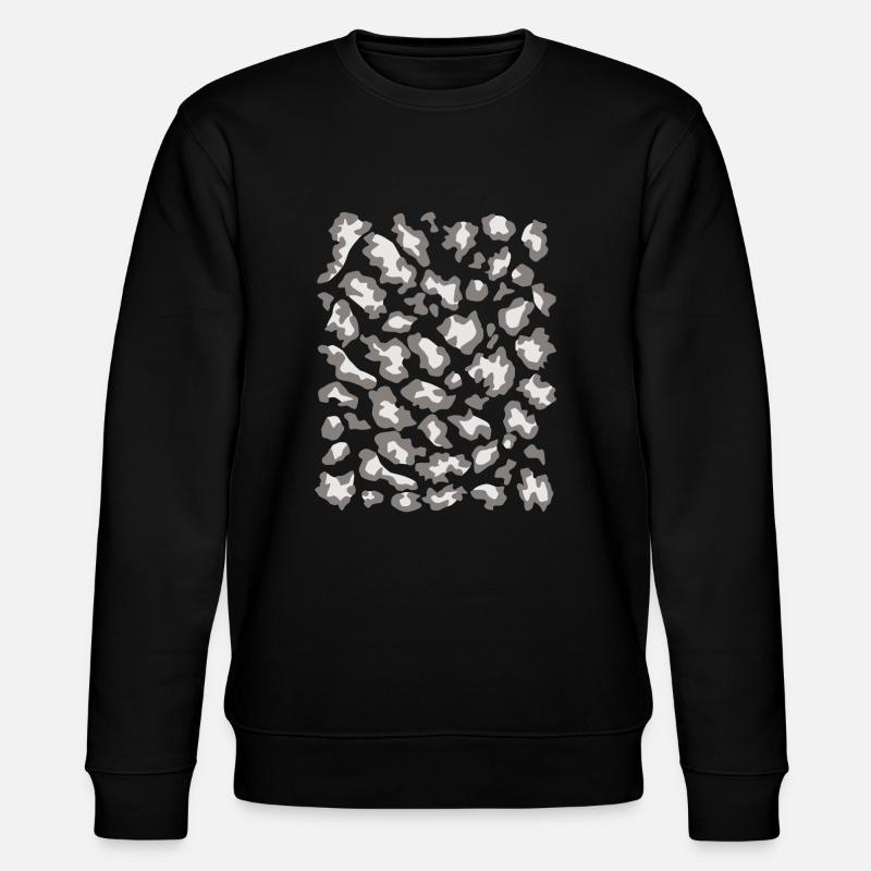 Snow leopard pattern light - Stanley/Stella CHANGER Unisex Organic Sweatshirt - black