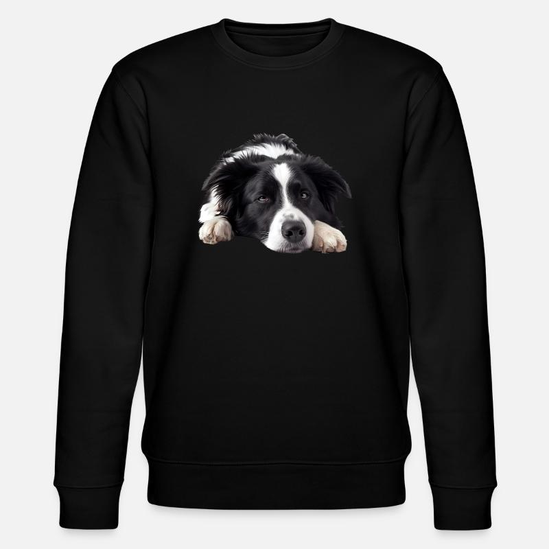 Border Collie - Stanley/Stella Unisex Bio-Sweatshirt CHANGER  - Schwarz