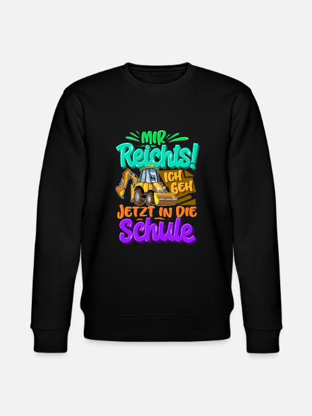 Einschulung Bagger Schulkind - Stanley/Stella Unisex Bio-Sweatshirt CHANGER  - Schwarz