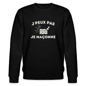 homme Maçon Cadeau - Sweat bio CHANGER Stanley/Stella Unisexe - noir - Devant - Nik (191cm) & Marisol (170cm)
