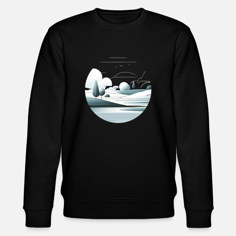 Minimalist Landscape - Stanley/Stella CHANGER Unisex Organic Sweatshirt - black