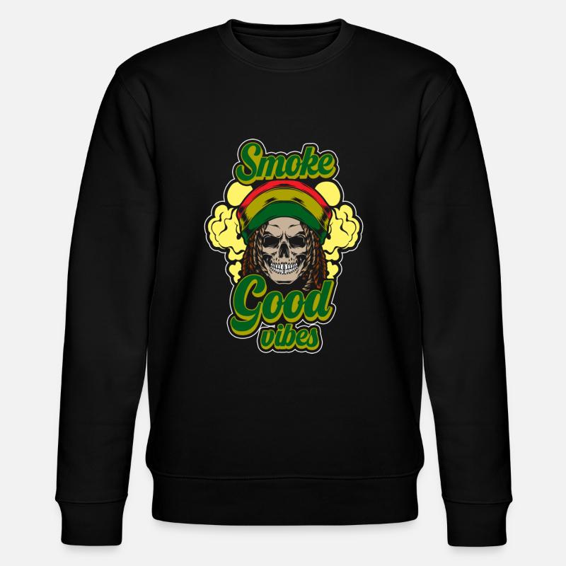Cannabis Joint Haschisch - Stanley/Stella Unisex Bio-Sweatshirt CHANGER  - Schwarz