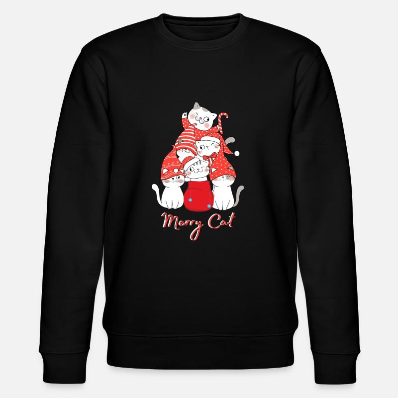 Merry Cat - Stanley/Stella Unisex Bio-Sweatshirt CHANGER - Schwarz
